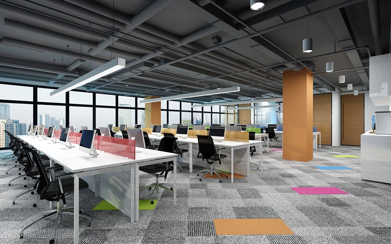 880平米房地產銷售公司辦公室設計效果圖-第3張圖片-上海古都建筑設計集團