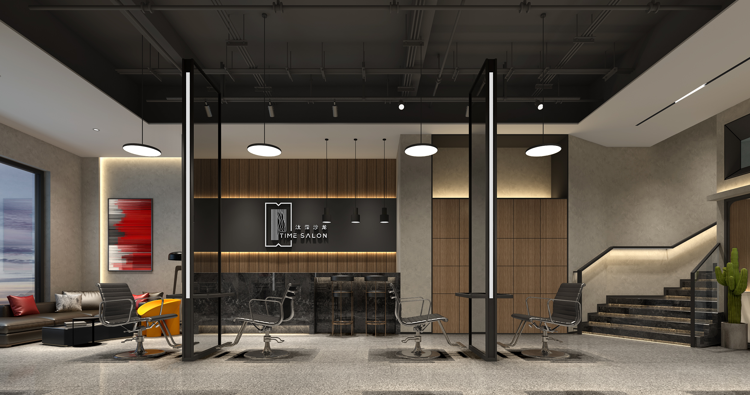 金山區辦公室裝修理發店裝修設計-第2張圖片-上海古都建筑設計集團