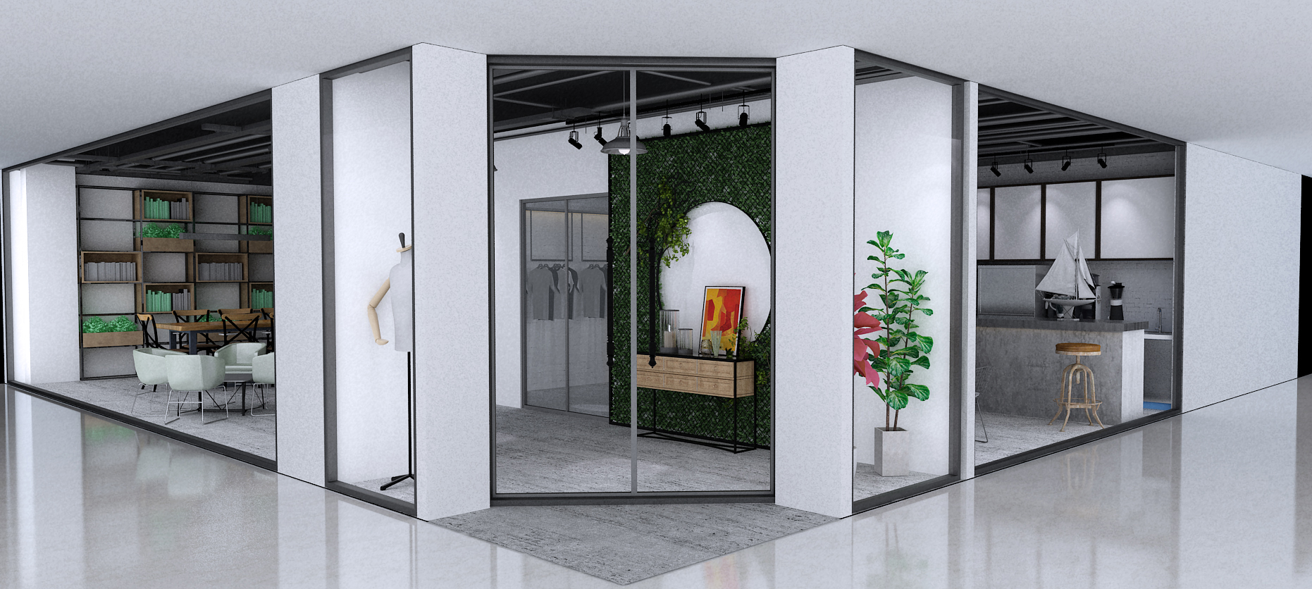 徐匯區工業風格服裝店辦公室裝修設計-第1張圖片-上海古都建筑設計集團 徐匯區工業風格服裝店辦公室裝修設計-第1張圖片-上海古都建筑設計集團