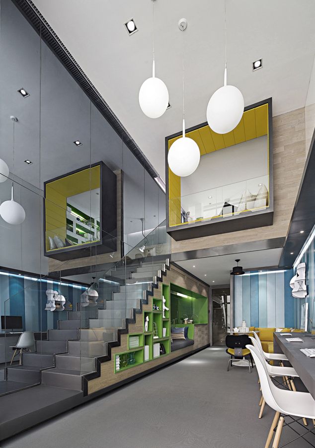 閔行區(qū)50平復(fù)式loft風(fēng)格辦公室裝修設(shè)計-第8張圖片-上海古都建筑設(shè)計集團