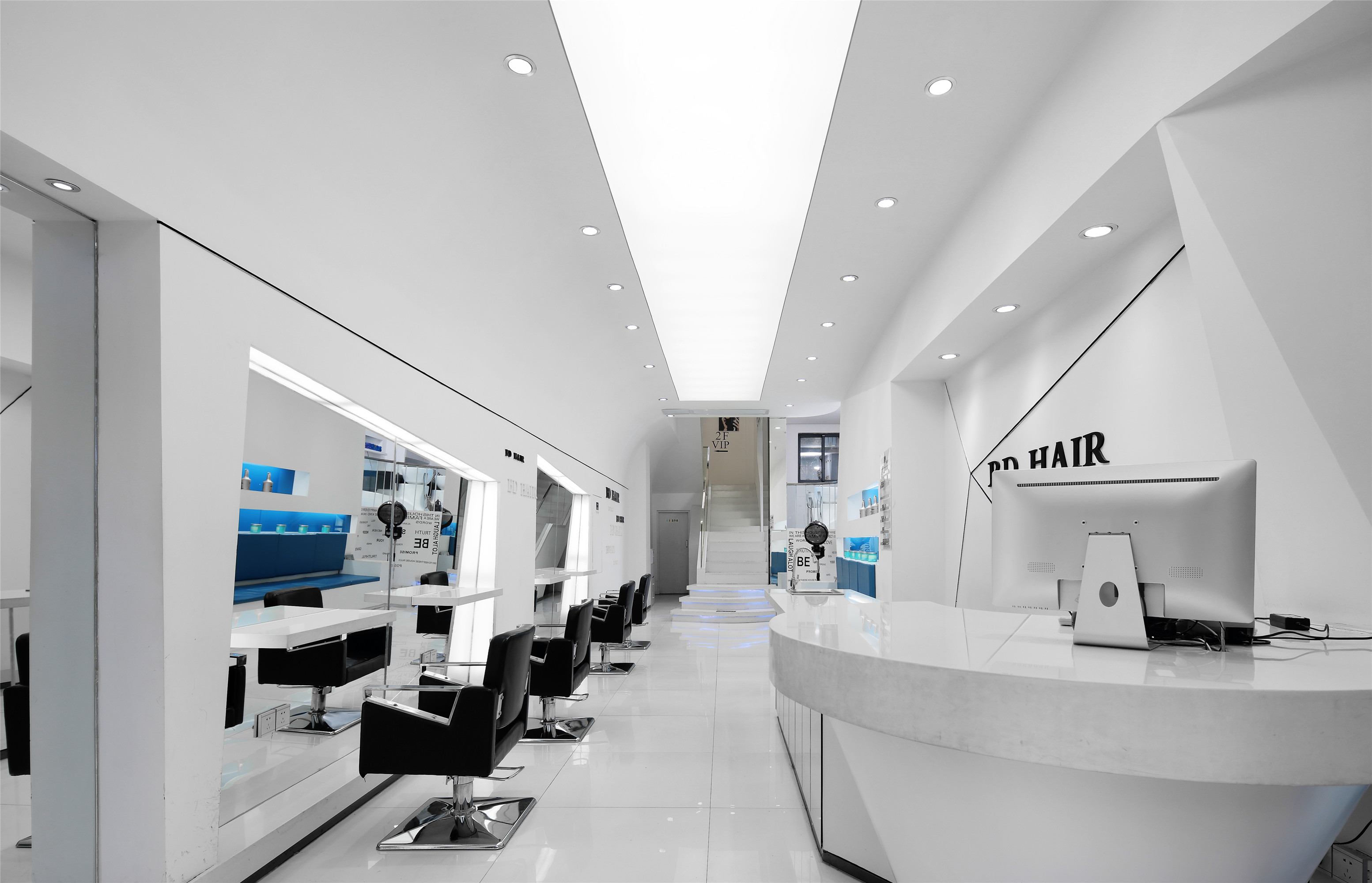 簡約理發店裝修設計效果圖-第1張圖片-上海古都建筑設計集團 簡約理發店裝修設計效果圖-第1張圖片-上海古都建筑設計集團