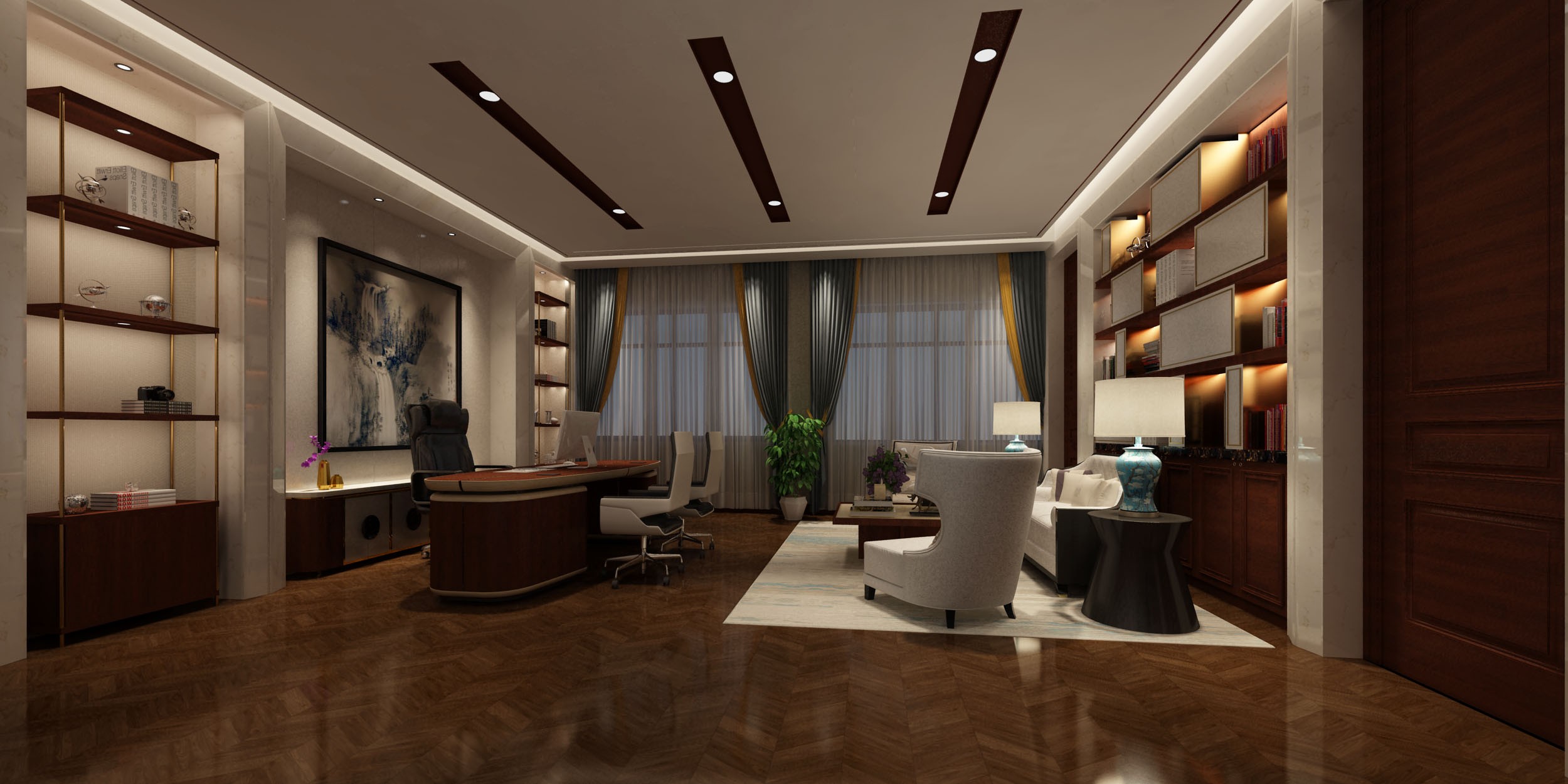 虹口區復式奢華辦公室裝修設計-第4張圖片-上海古都建筑設計集團 虹口區復式奢華辦公室裝修設計-第4張圖片-上海古都建筑設計集團