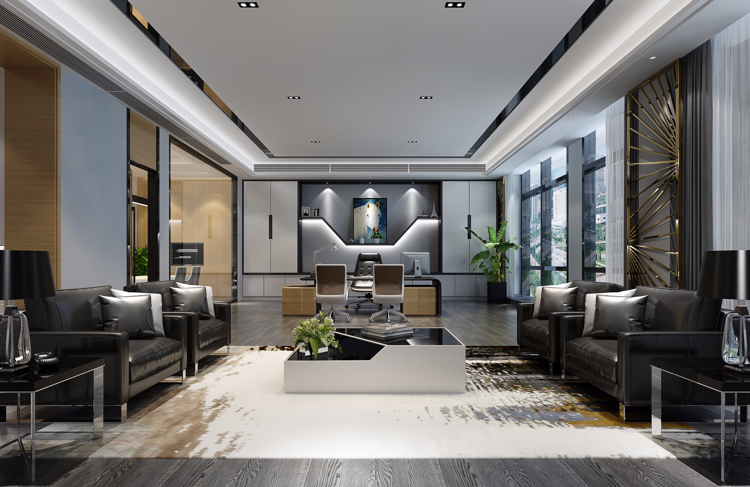 簡潔高檔辦公室裝修設計-第2張圖片-上海古都建筑設計集團 簡潔高檔辦公室裝修設計-第2張圖片-上海古都建筑設計集團