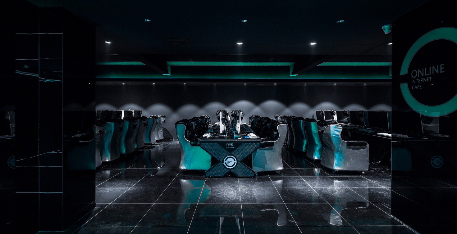 科技電競風格網吧裝修設計-第1張圖片-上海古都建筑設計集團 科技電競風格網吧裝修設計-第1張圖片-上海古都建筑設計集團