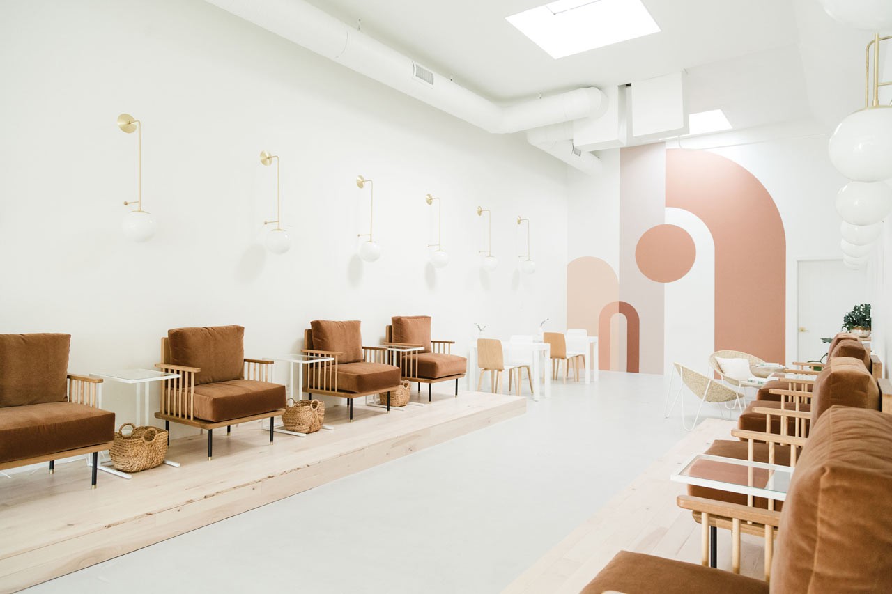 時尚簡約風格美甲店裝修設計-第4張圖片-上海古都建筑設計集團 時尚簡約風格美甲店裝修設計-第4張圖片-上海古都建筑設計集團