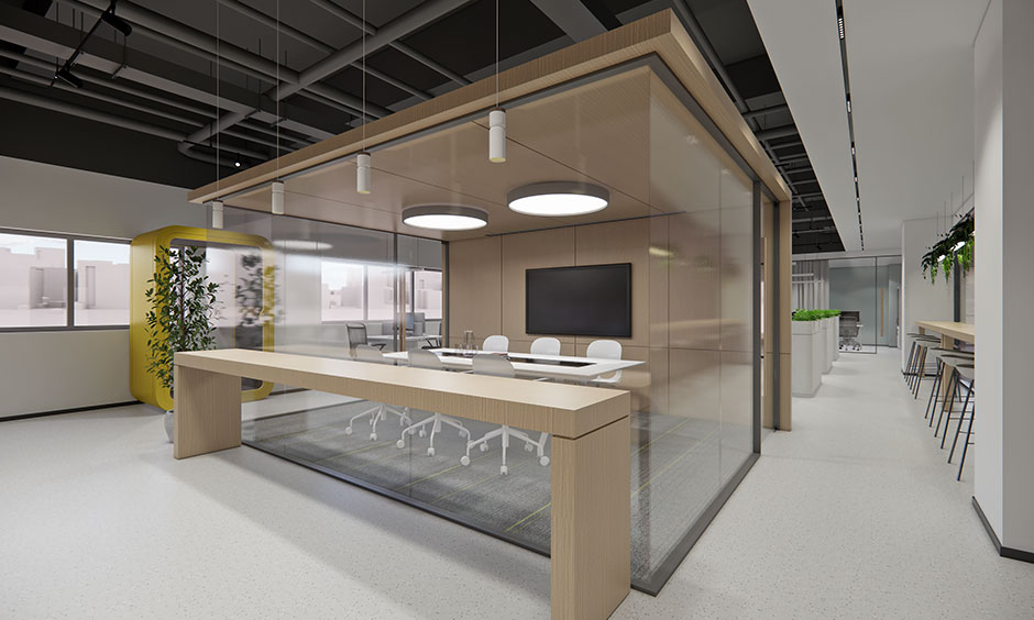 簡(jiǎn)約科技風(fēng)格辦公室裝修設(shè)計(jì)-第4張圖片-上海古都建筑設(shè)計(jì)集團(tuán) 簡(jiǎn)約科技風(fēng)格辦公室裝修設(shè)計(jì)-第4張圖片-上海古都建筑設(shè)計(jì)集團(tuán)