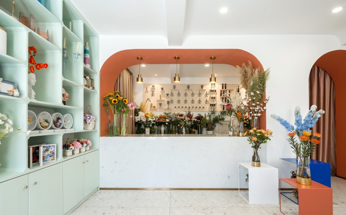 小型清新休閑花店裝修設計-第2張圖片-上海古都建筑設計集團 小型清新休閑花店裝修設計-第2張圖片-上海古都建筑設計集團